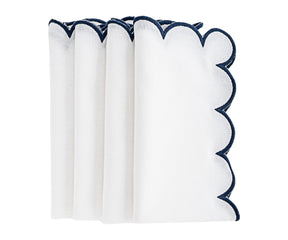 Scalloped Edge Napkins - Cut Work Napkin