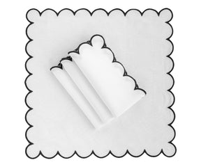 Scalloped Edge Napkins - Cut Work Napkin