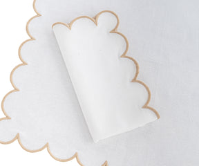 Scalloped Edge Napkins - Cut Work Napkin