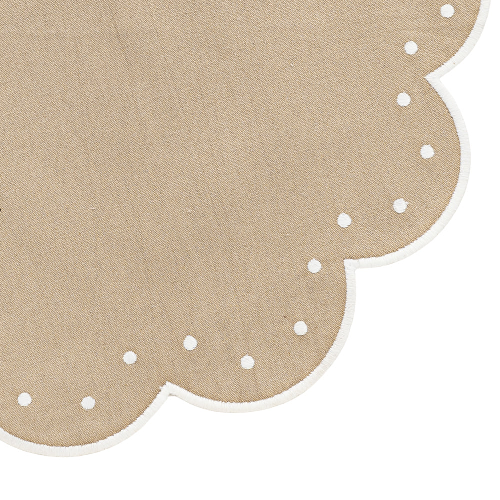 Scalloped Placemats - Round Placemats Set of 4