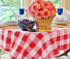 Round Tablecloth - Plaid Tablecloth