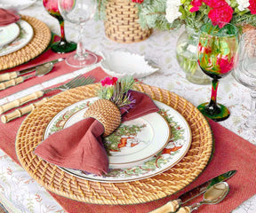 Cotton Placemats Set of 6 - Cloth Placemats - Thanksgiving Placemats