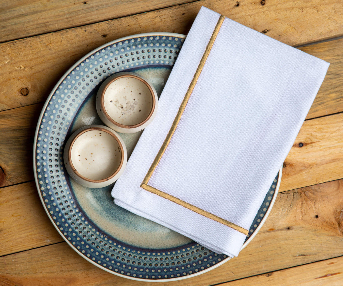 Gold Dinner Napkins | All Cotton and Linen