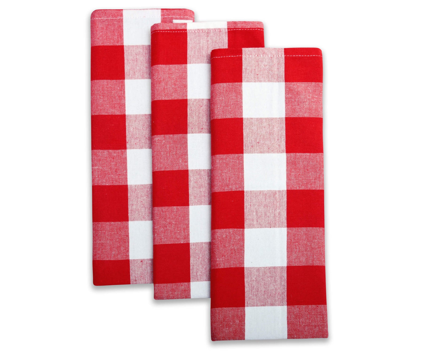 fillURbasket Burgundy Farmhouse Kitchen Towels Set of 3 Striped Buffalo  Checked Plaid Dish Towels Red and Tan Towels for Decor Dishing Drying  Cotton