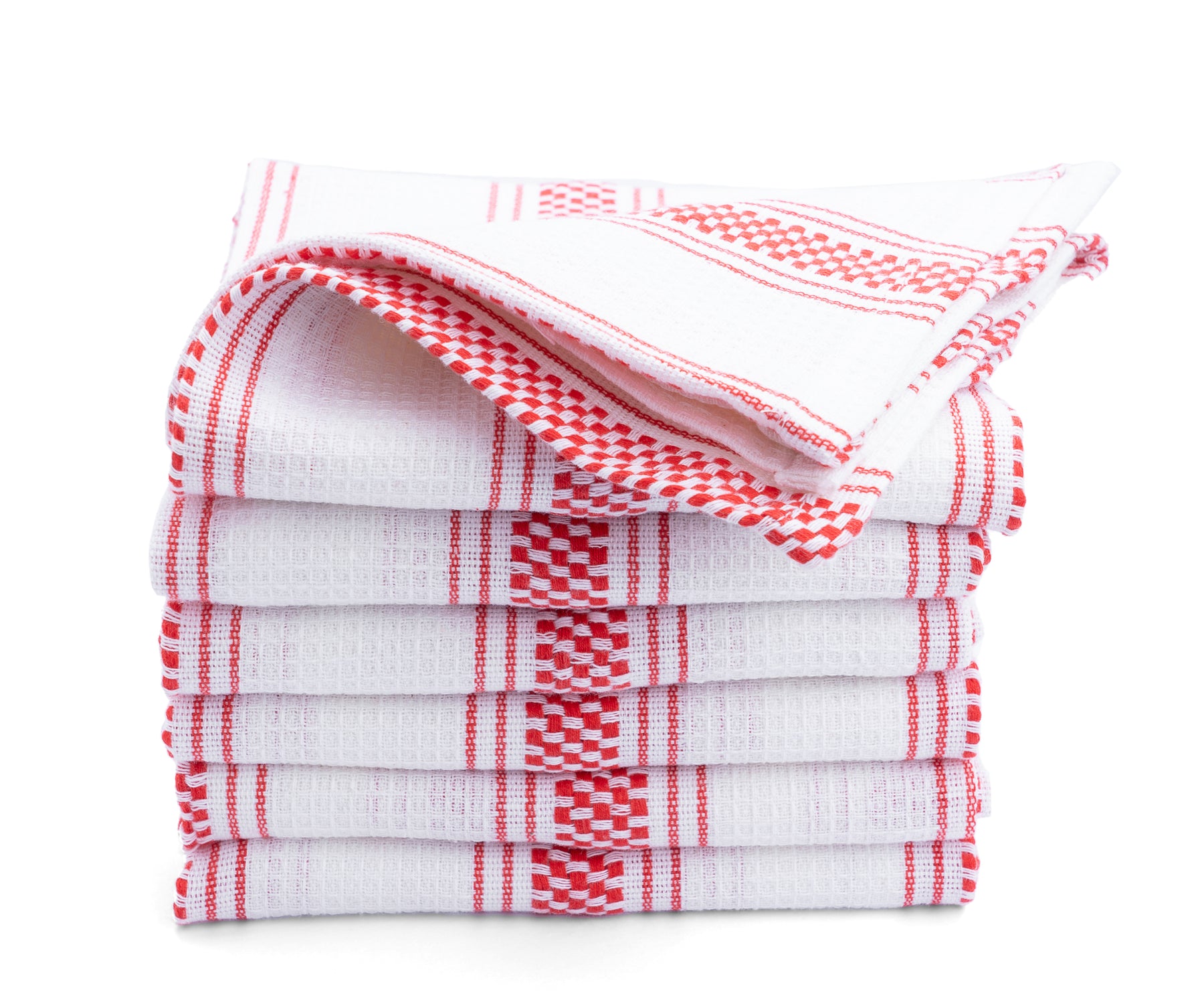 Now Designs Dish Towels - Carmine Red & White Stripe Jumbo Dish Towel - Set  of Three - Yahoo Shopping
