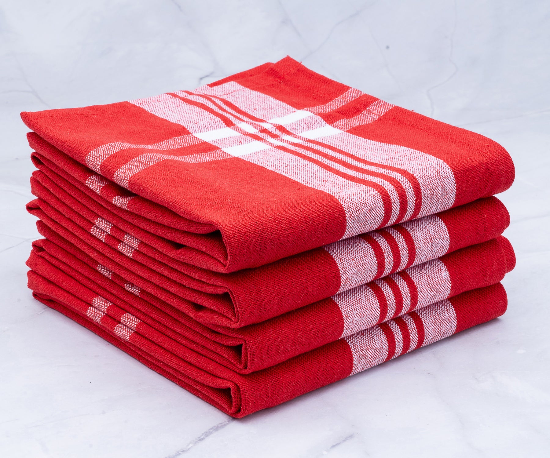 2PCS Red Stripes Home Sweet Home Boho Kitchen Towels Dish Towels, 18x26  Inch Holiday Decoration Hand Towels Set of 2