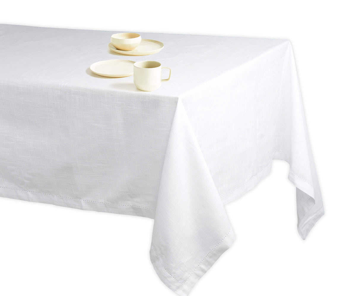 "Adorn tables in white, embody Thanksgiving themes, and radiate wedding elegance with our diverse tablecloth range."