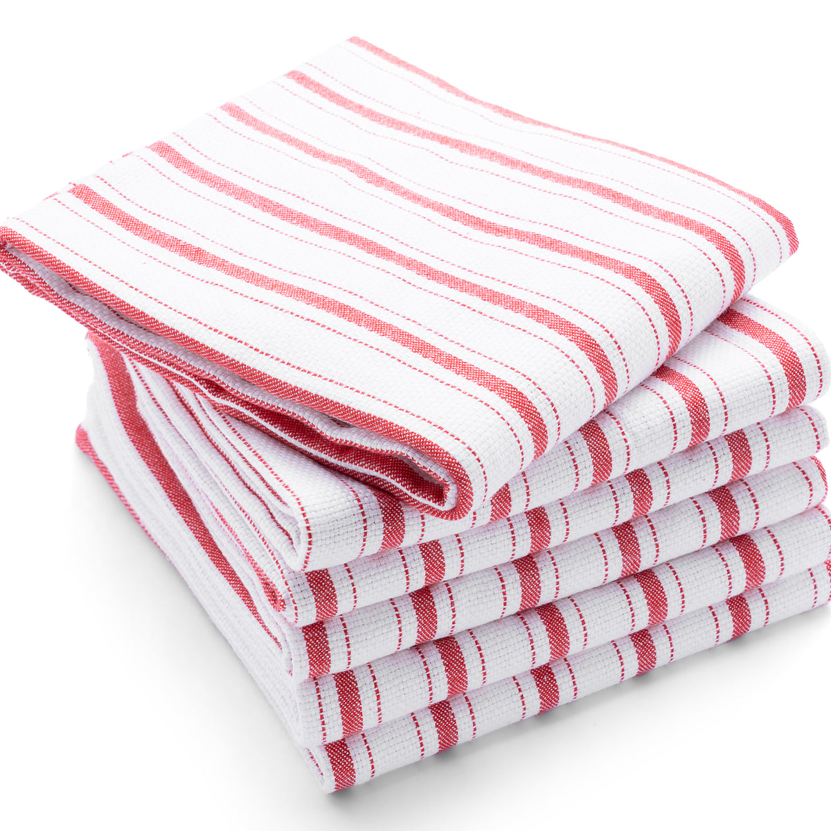 Kitchen Towels 8 Dishcloths Set Solid and Striped Brown White 12