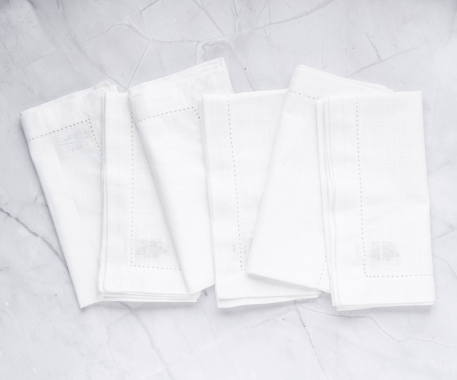  MLMW Thick Cotton Linen Napkins Set of 6 Pack Soft Cloth Dinner  Napkins 17×17 Bulk Rustic Table Napkins for Wedding Party Table  Decoration White : Home & Kitchen
