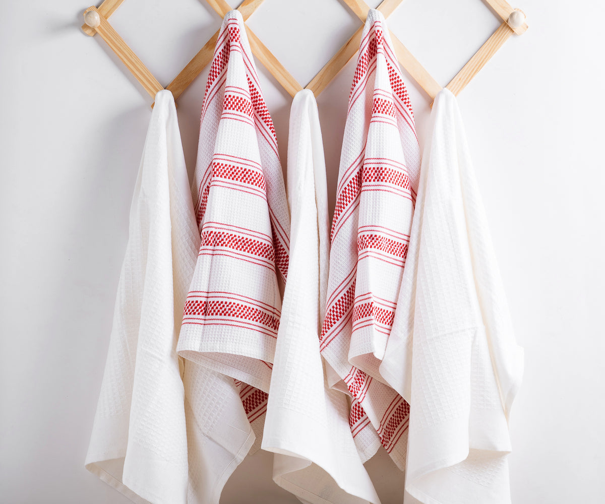 2pcs Kitchen Towels or Tea Towels, 26 x 18 in Cotton Modern Dish Towels or Dishcloths for Farmhouse Decor, 100% Cotton Spring Kitchen Towels, Size