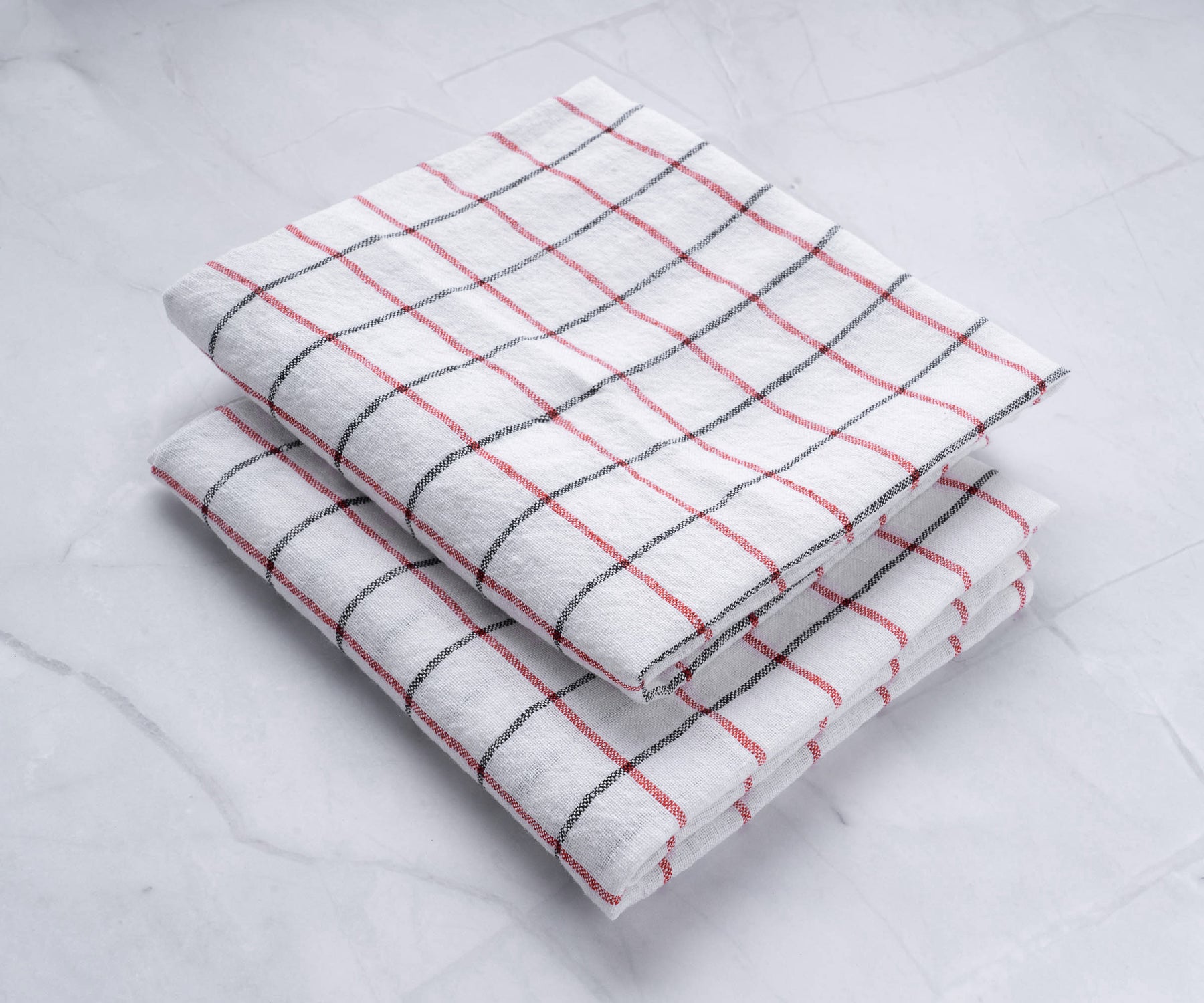 Simply Styled Season Black and White Buffalo Plaid Tea Towel Set of 2